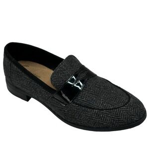Clark’s Ultimate Comfort Collection Black Herringbone Slip On Loafer Size 8 M